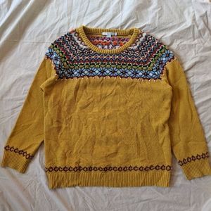 Boden High Jinks crew neck Nordic Pom Pom Sweater 18